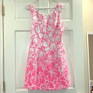 Pink and White Floral A-Line Lilly Pulitzer Dress